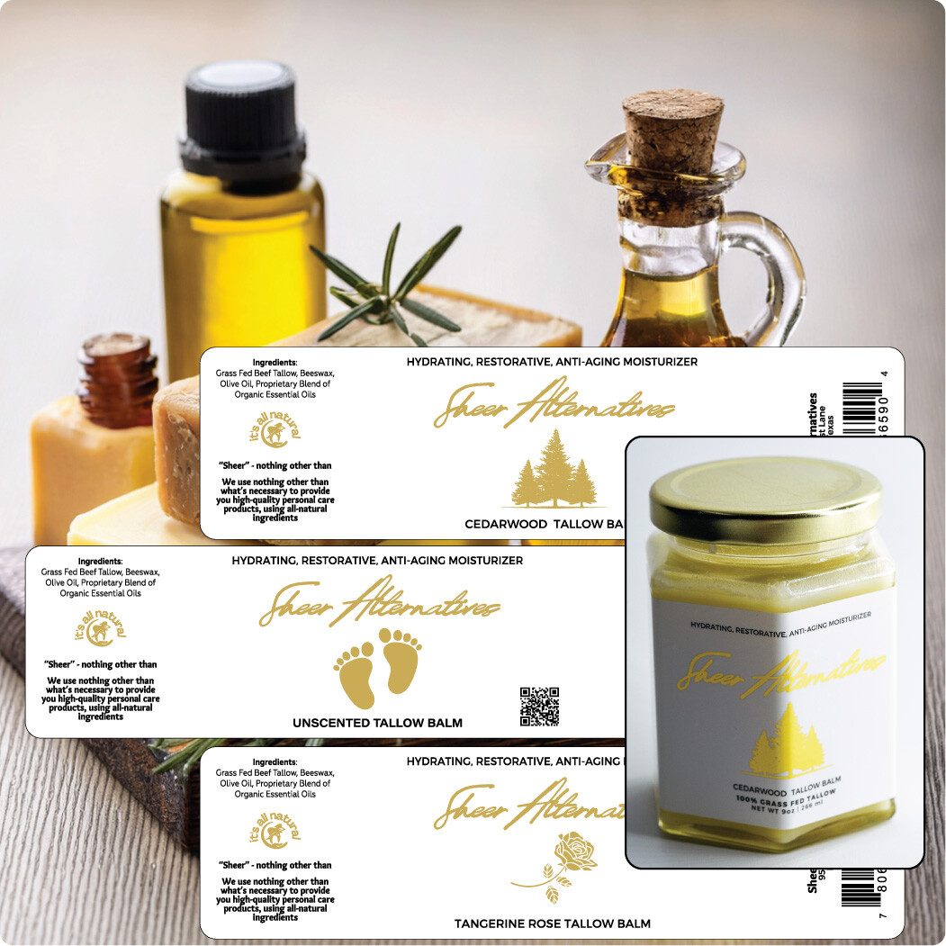 SixB-Sheer Alternatives Cold Foil Label