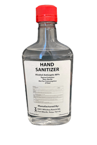 Texas-sanitizer-bottle-label
