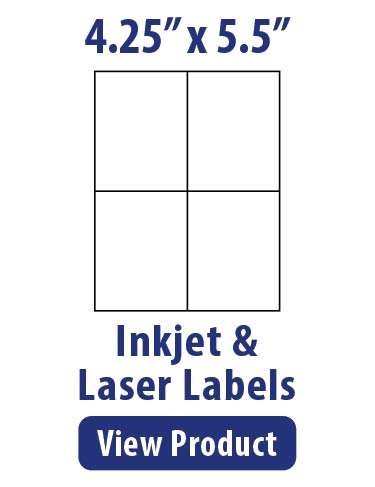 4.25 x 5.5 Rectangle — Inkjet Labels & Laser Labels | SixB Labels Shop