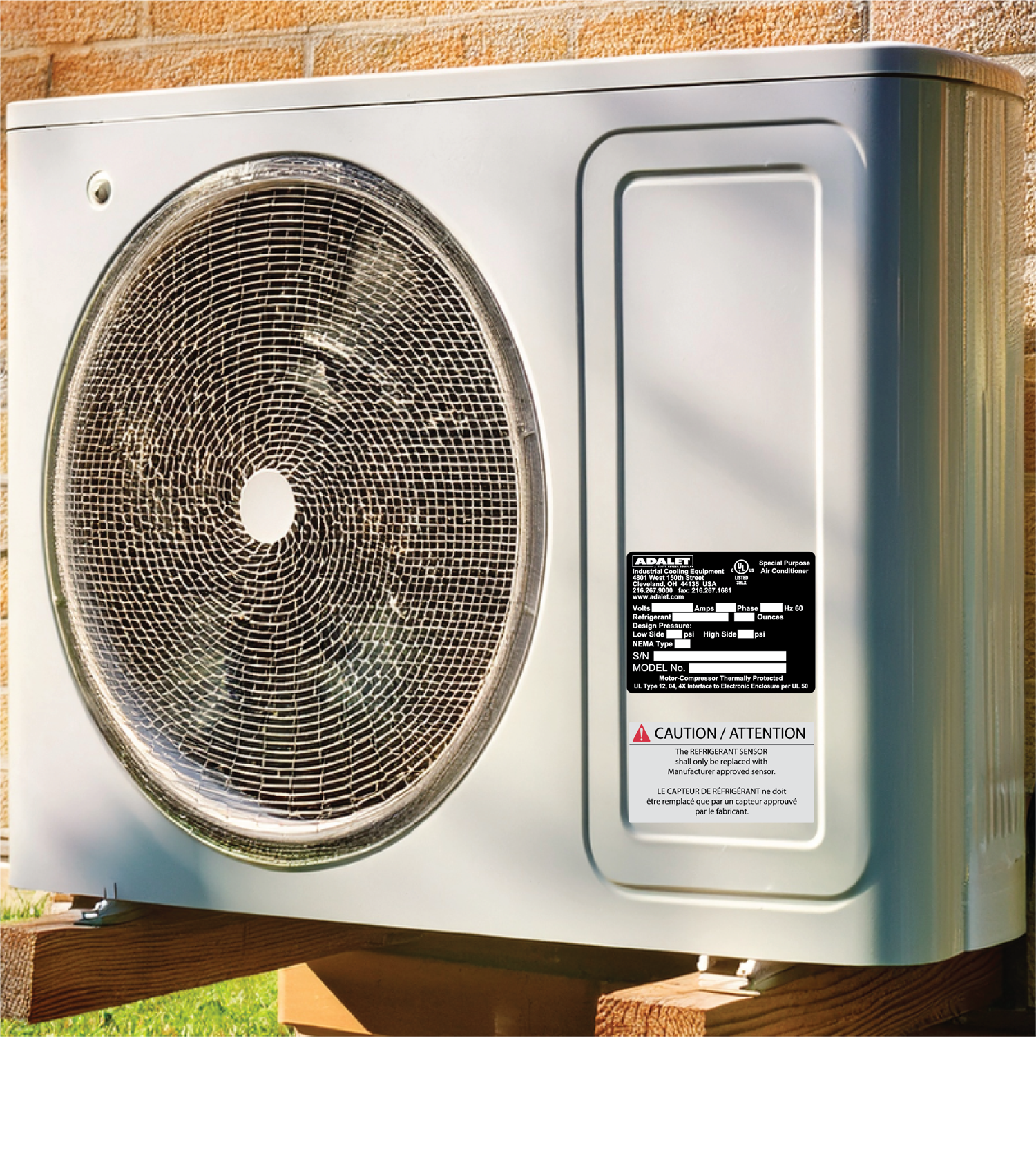 ac unit with labels