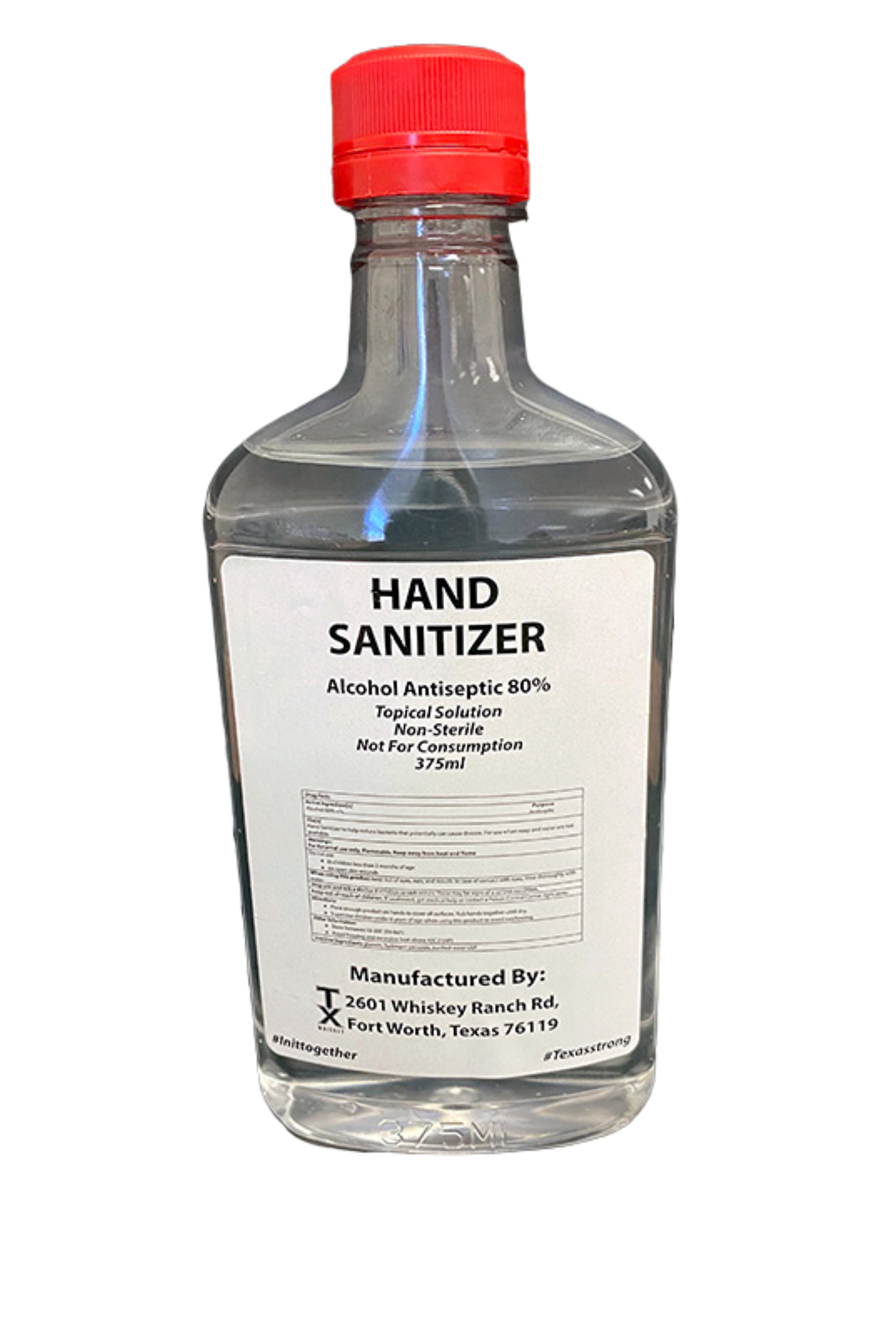 Texas-hand-sanitizer-whiskey-bottle-label