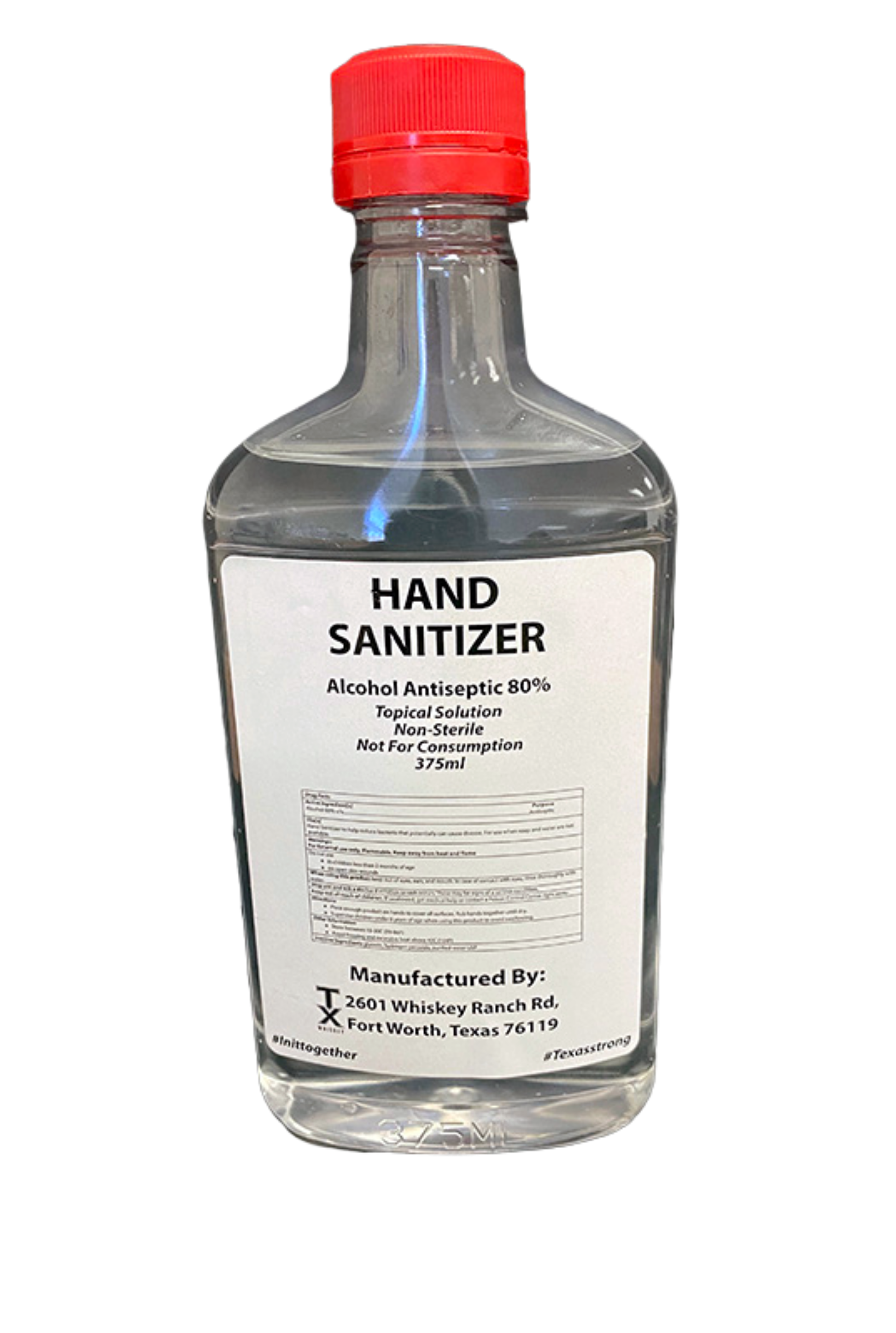 Texas-hand-sanitizer-whiskey-bottle-label