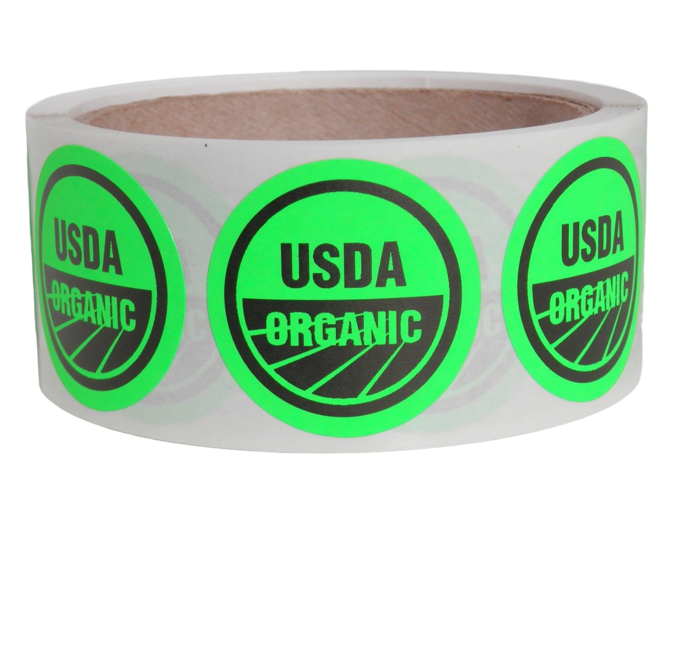 green-fluorescent-labels-on-roll