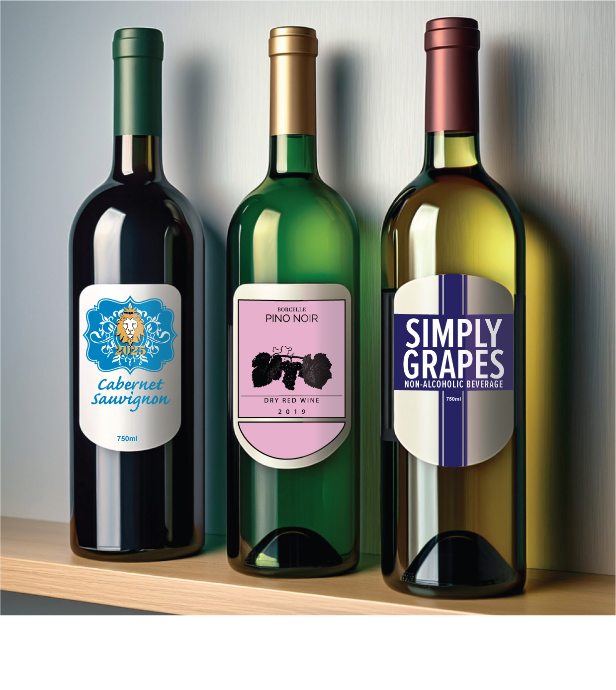 custom wines bottle labels